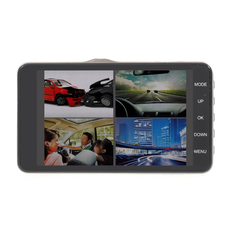 S188 4" IPS Dual Cameras Car DVR Camcorder 1080P HD 170-Degree View Angle - Black-2
