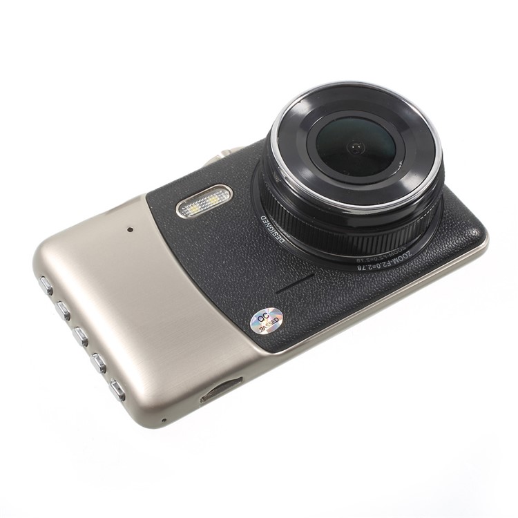 S188 4" IPS Dual Cameras Car DVR Camcorder 1080P HD 170-Degree View Angle - Black-4