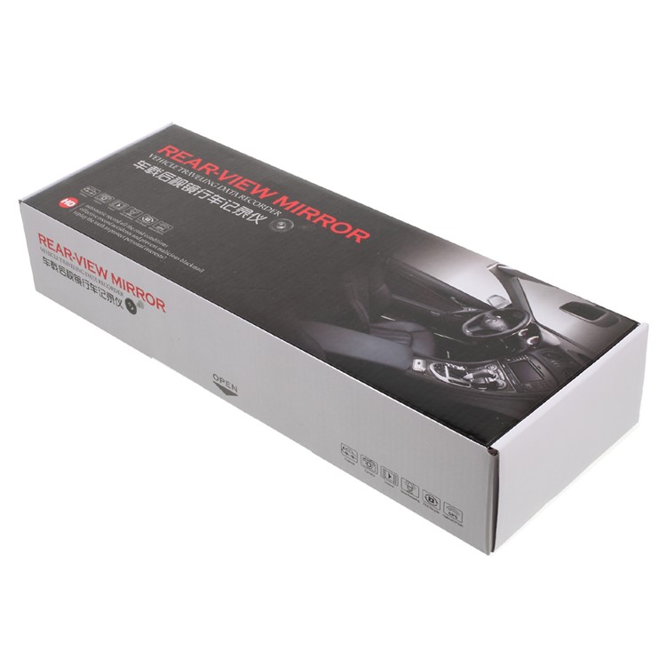 5.0 Inch FHD 1080P Single Len Car DVR Rearview Mirror Camcorder (H108)-9