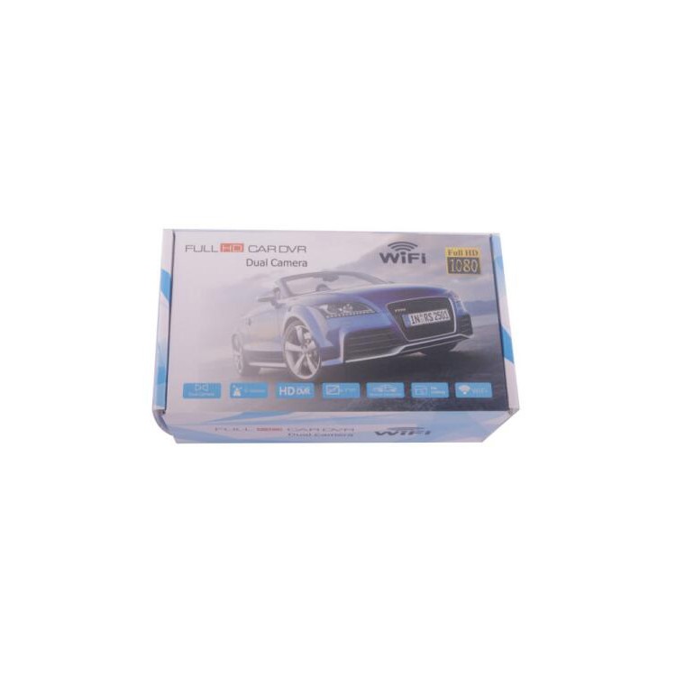 W300B 2.7-Inch 1080P FHD Car DVR Dual Lens Dash Cam Recorder with WiFi-6
