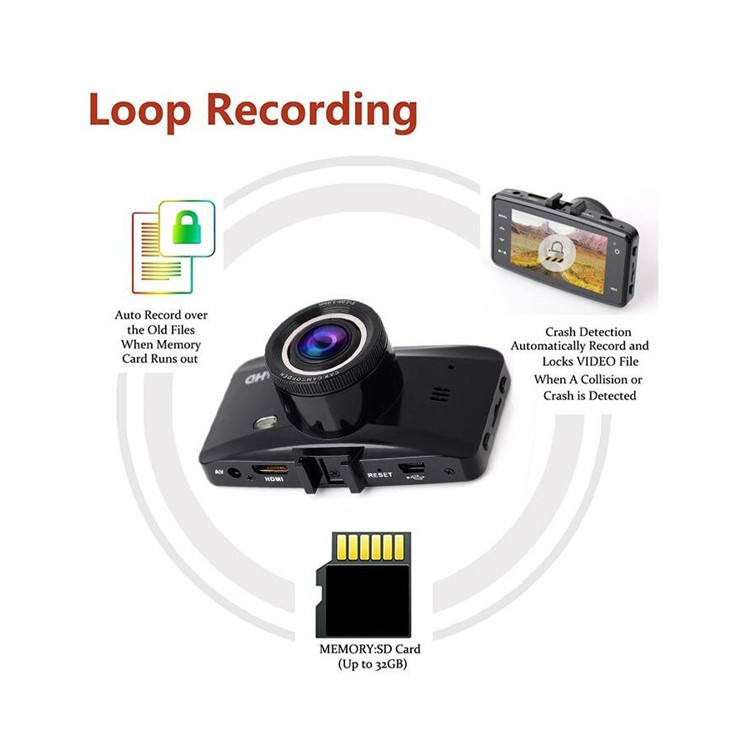 W100C WiFi Connection 2.7-inch HD Single Camera Car DVR, Support Parking Detection / G-sensor / Loop Record Etc-4