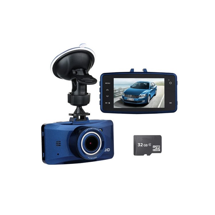 H100 2.7-inch 1080P Full HD 170 Degree Wide Angle Car DVR Camcorder - Blue-1