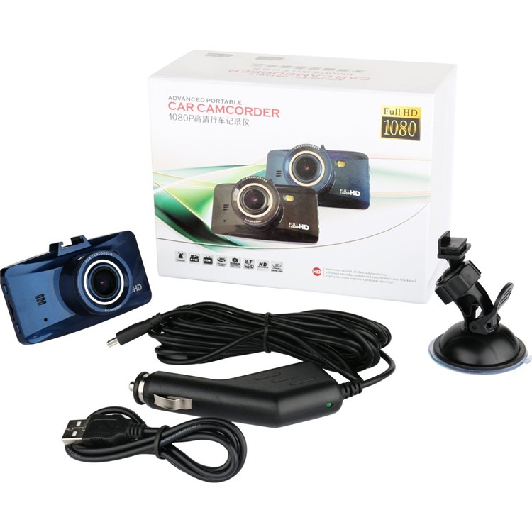 H100 2.7-inch 1080P Full HD 170 Degree Wide Angle Car DVR Camcorder - Blue-4