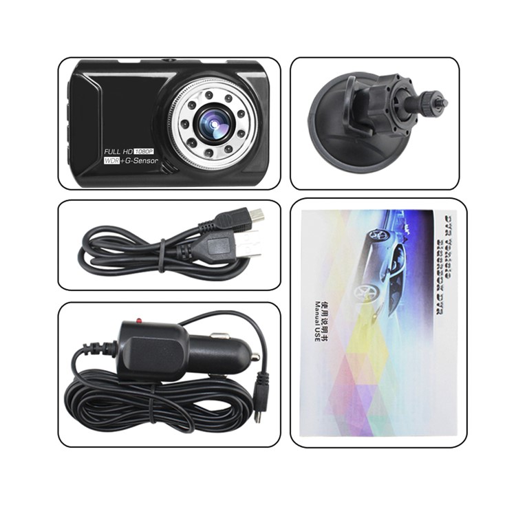 FH05 3.0 inch 1080P Full HD Car DVR 170° Wide Angle Driving Recorder with G-sensor and Night Vision - Black-7