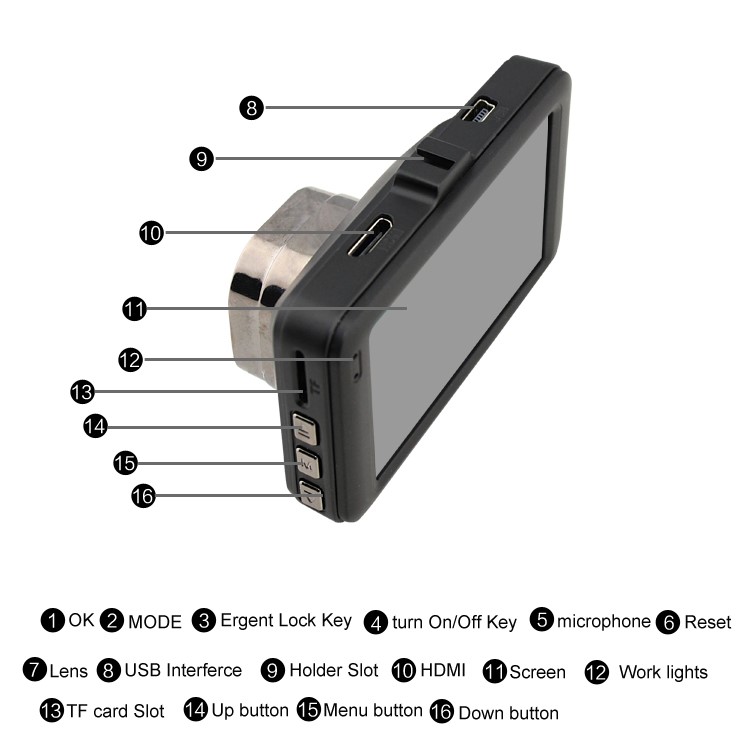 FH06 3.0 inch 1080P Full HD Car DVR 170° Wide Angle Car Camera Recorder Support G-sensor - Black-7