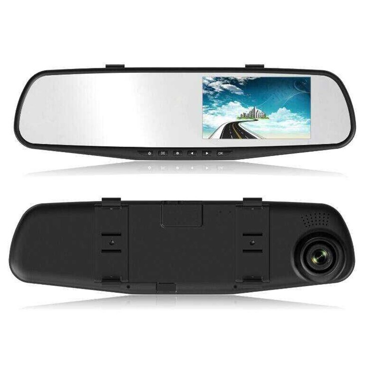 C102 4.3-inch 1080P HD Car Video Recorder Rearview Mirror Car DVR with 140 Degree Wide Angle - Black-1