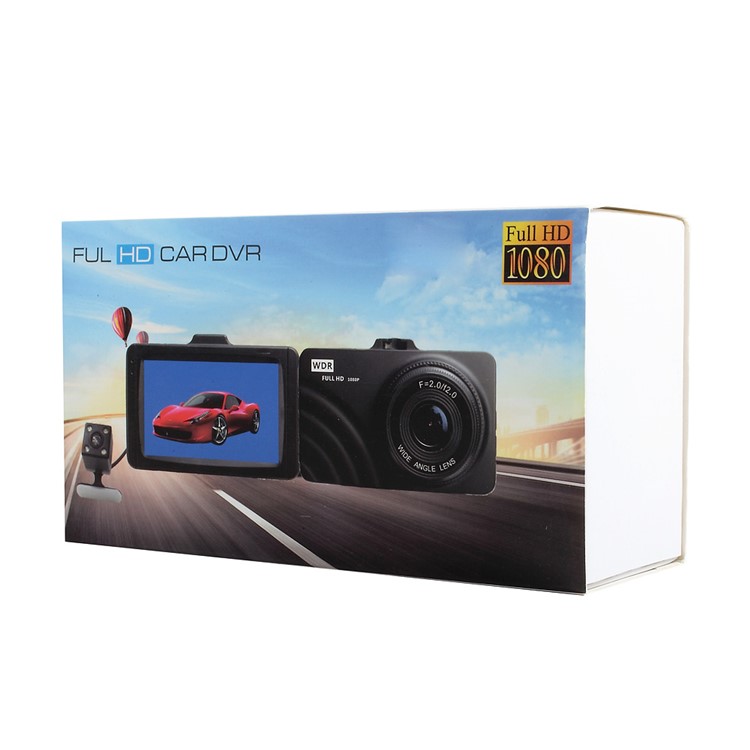 FH08H 3.0 Inch Full HD 1080P 170 Degree Wide Angle Dual Cameras Car Video Recorder Car DVR - Black-11