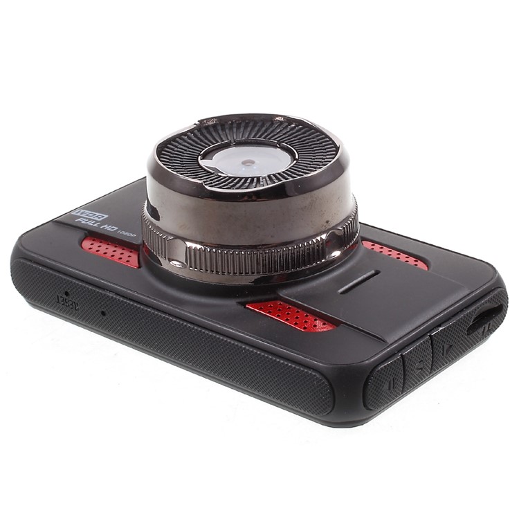 K107 3.0-inch Full HD 1080P Car Video Recorder Car DVR Support Loop Recording - Black + Red-6