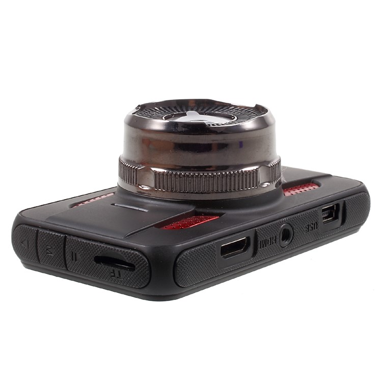 K107 3.0-inch Full HD 1080P Car Video Recorder Car DVR Support Loop Recording - Black + Red-7