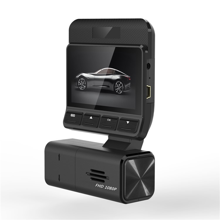 M8 2.45 Inch 1080P FHD Mini Car DVR 360 Degree Rotary Lens Car Dash Camera Video DVR - Black-2