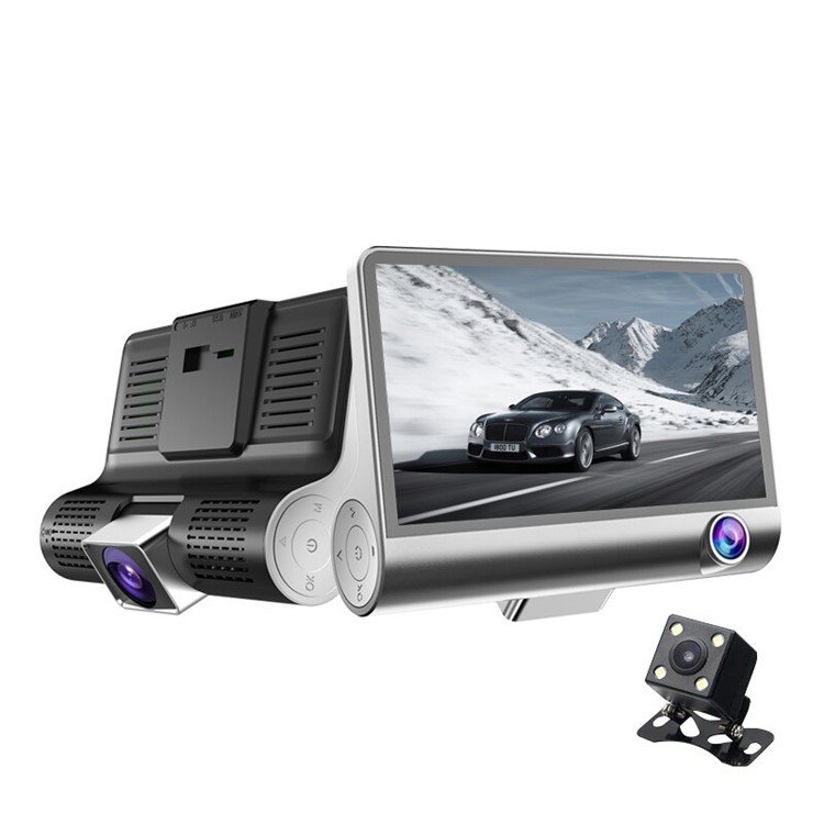 T2 4.0" Dash Cam Car DVR Camera Full HD 1080P Front Camera + Rear view Camera + Inside Camera Three Cameras-7