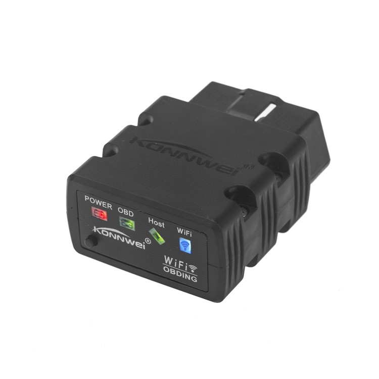 KONNWEI KW902 ELM327 WiFi OBD 2 Auto Diagnostic Scaner Work on iOS/Android Devices (CE,RoHS,FCC) - Black-2
