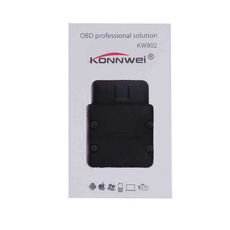 KONNWEI KW902 ELM327 WiFi OBD 2 Auto Diagnostic Scaner Work on iOS/Android Devices (CE,RoHS,FCC) - Black-6