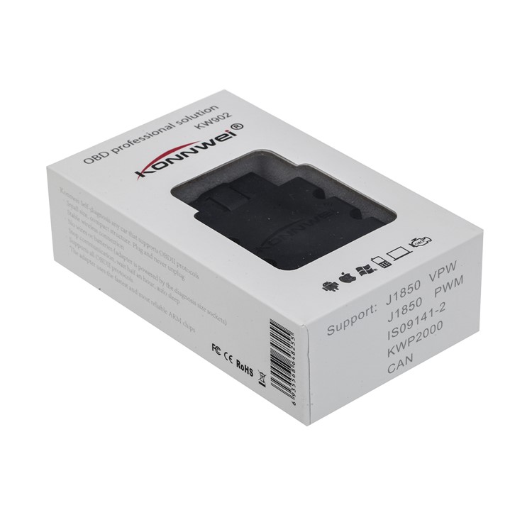 KONNWEI KW902 ELM327 WiFi OBD 2 Auto Diagnostic Scaner Work on iOS/Android Devices (CE,RoHS,FCC) - Black-7