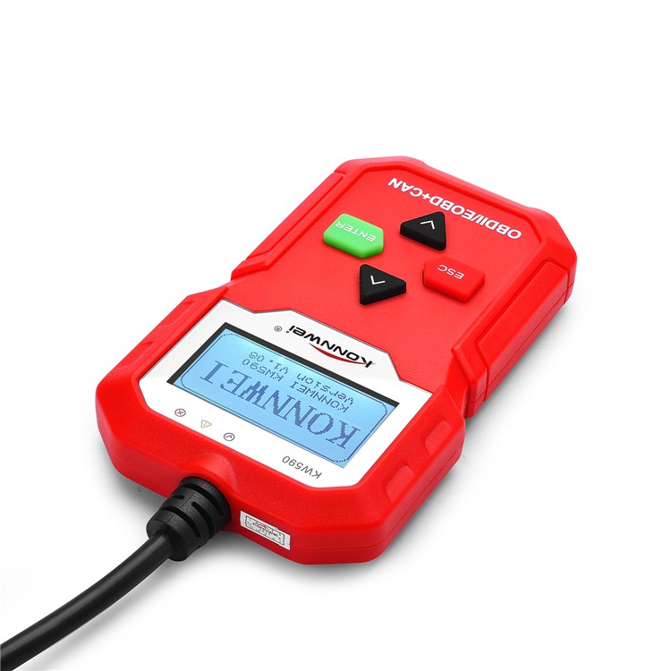 KONNWEI KW590 OBD2 CAN BUS Vehicle Engine Code Reader - Red-5