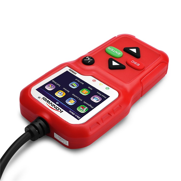 KONNWEI KW680 Professional OBDII/EOBD Scanner OBD2 CAN Bus Code Reader with TFT Color Display - Red-4