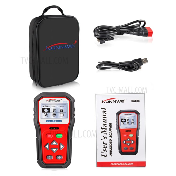 KONNWEI KW818 OBDII/EOBD Car Diagnostic Scanner 12V Battery Tester-14