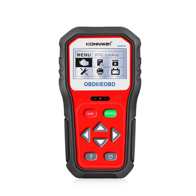 Konnwei KW818 OBDII/EOBD -auto Diagnose Scanner 12V Batterie -tester - Rot