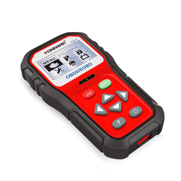 Konnwei KW818 OBDII/EOBD Car Diagnóstico Escandor de Batería de 12V - Rojo