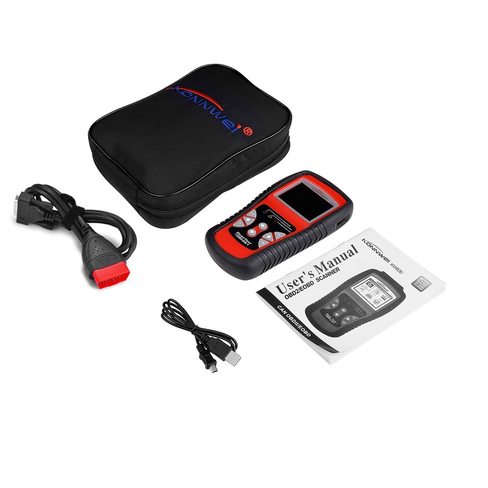 Konnwei KW830 OBDII/EOBD Scanner Auto Scanner Tool Tool Tft Color Display-10