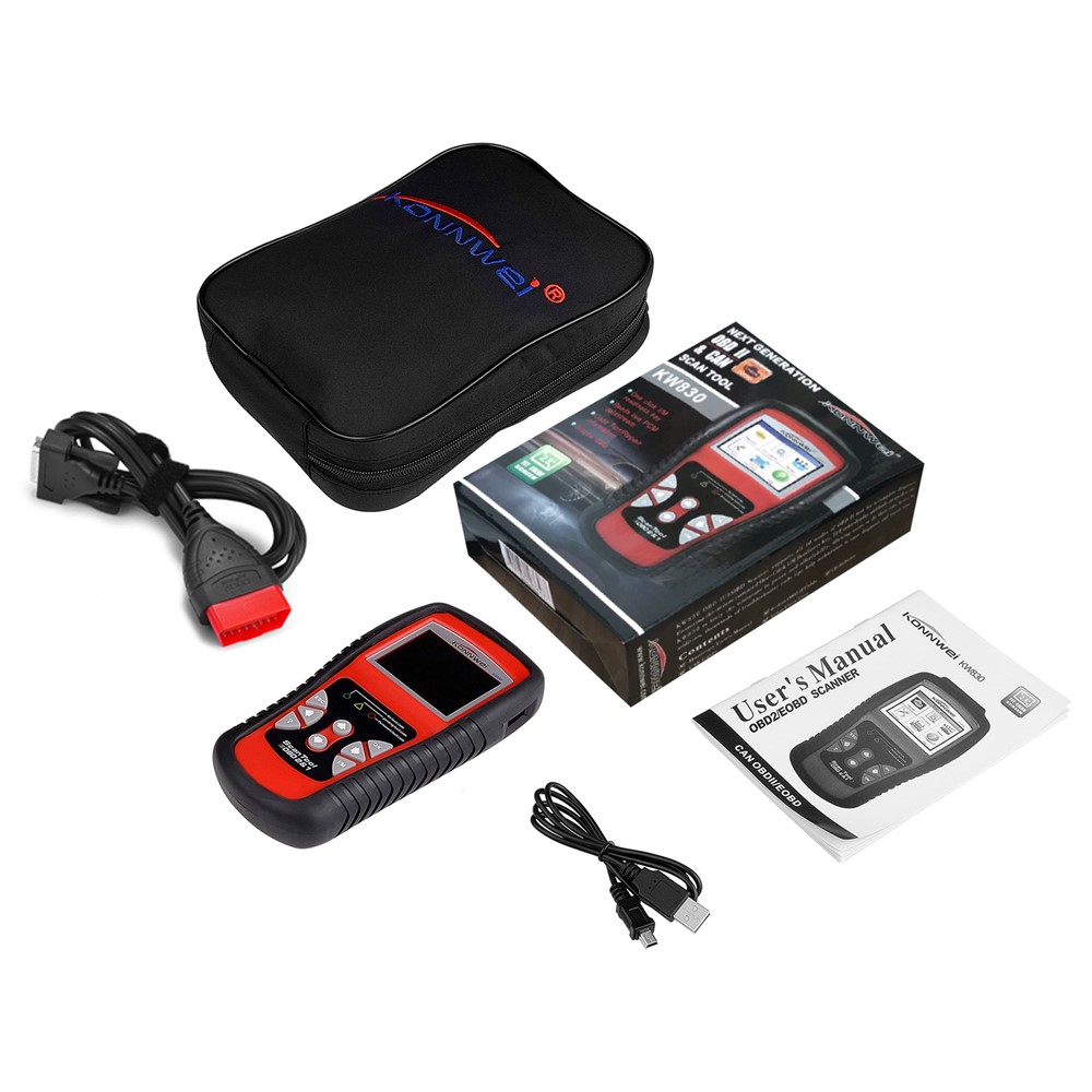 Konnwei KW830 OBDII/EOBD Escáner Auto Scanner Tool TFT Color Pantalla