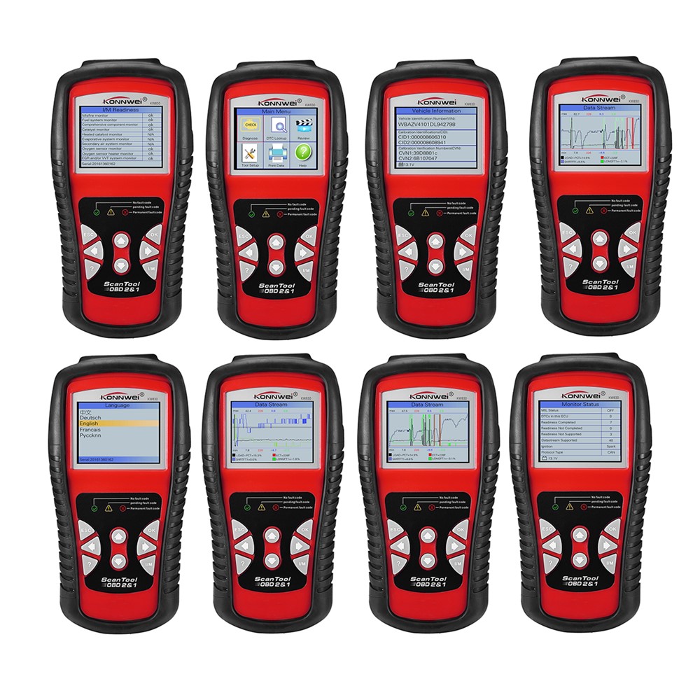 KONNWEI KW830 OBDII/EOBD Scanner Auto Scanner Tool TFT Color Display-9