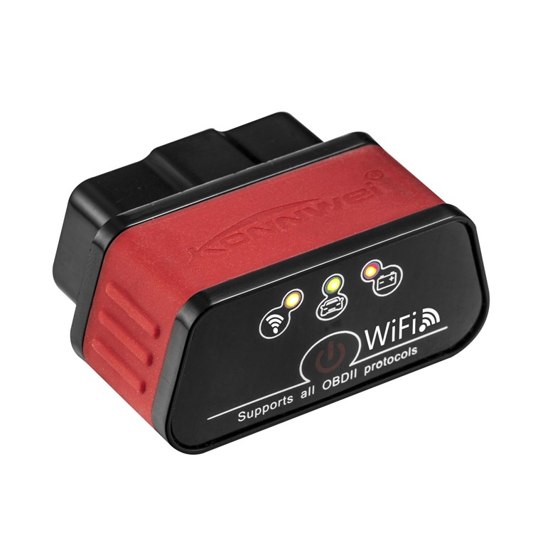 KONNWEI KW903 ELM327 WiFi OBDII Car OBD2 Code Scanner Diagnostic Tool for Android iOS - Red / Black-2