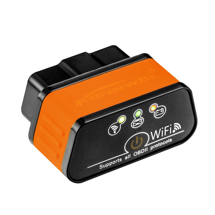 KONNWEI KW903 ELM327 WiFi OBDII Auto OBD2 Code Scanner Detector Tool for Android iOS - Orange / Black-2