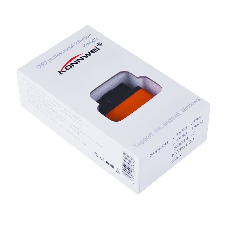 KONNWEI KW903 ELM327 WiFi OBDII Auto OBD2 Code Scanner Detector Tool for Android iOS - Orange / Black-5