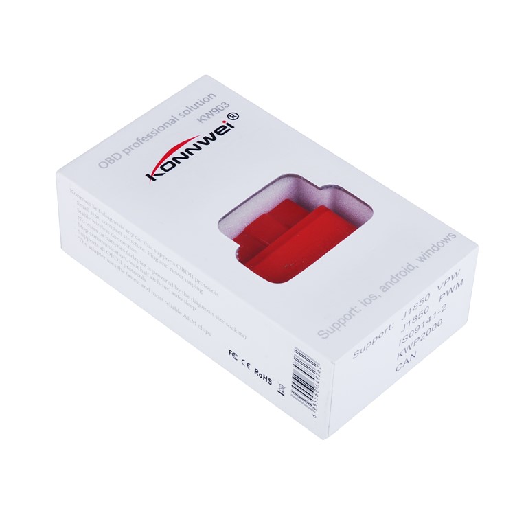 KONNWEI KW903 ELM327 Bluetooth ODB2 Car Diagnostic Scanner Detector Tool for Android - Red-5