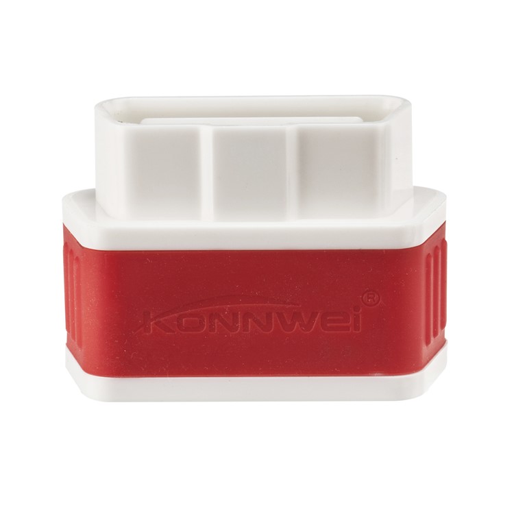 KONNWEI KW903 Bluetooth OBD-II OBD2 Auto Fault Detector Diagnostic Tool Mini ELM327 Auto Code Reader - White / Red-1
