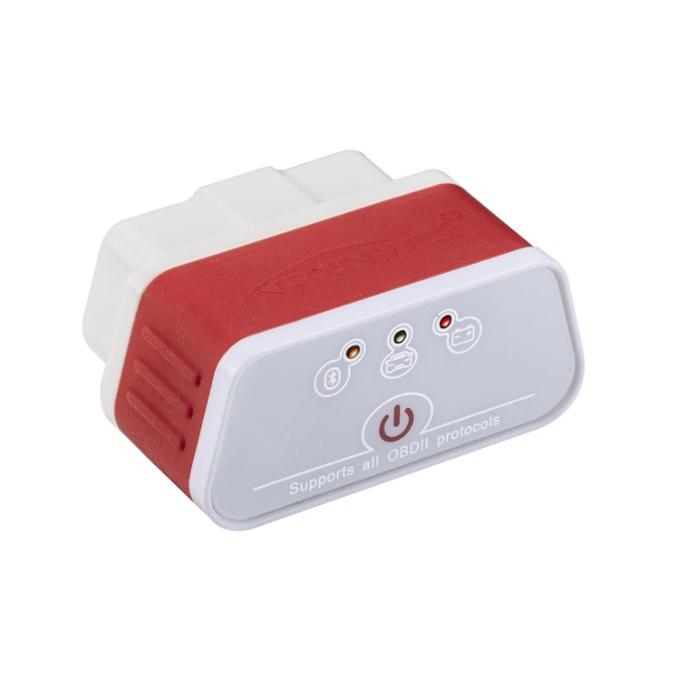 KONNWEI KW903 Bluetooth OBD-II OBD2 Auto Fault Detector Diagnostic Tool Mini ELM327 Auto Code Reader - White / Red-3