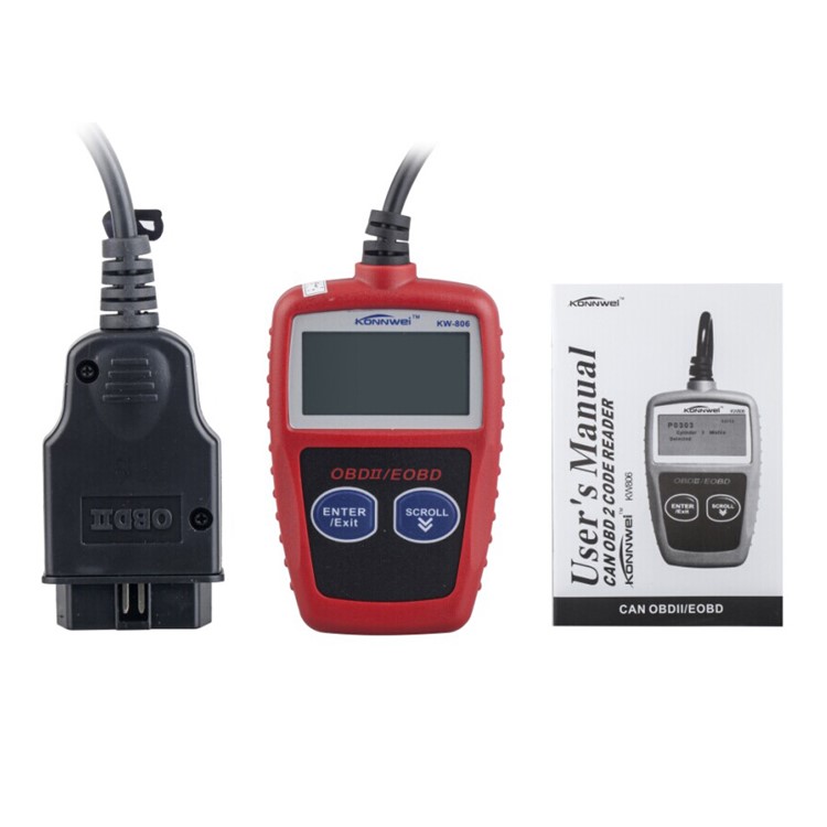 KONNWEI KW806 OBDII CAN Code Reader Scanner OBD2 Car Diagnostic Tool (CE)-2