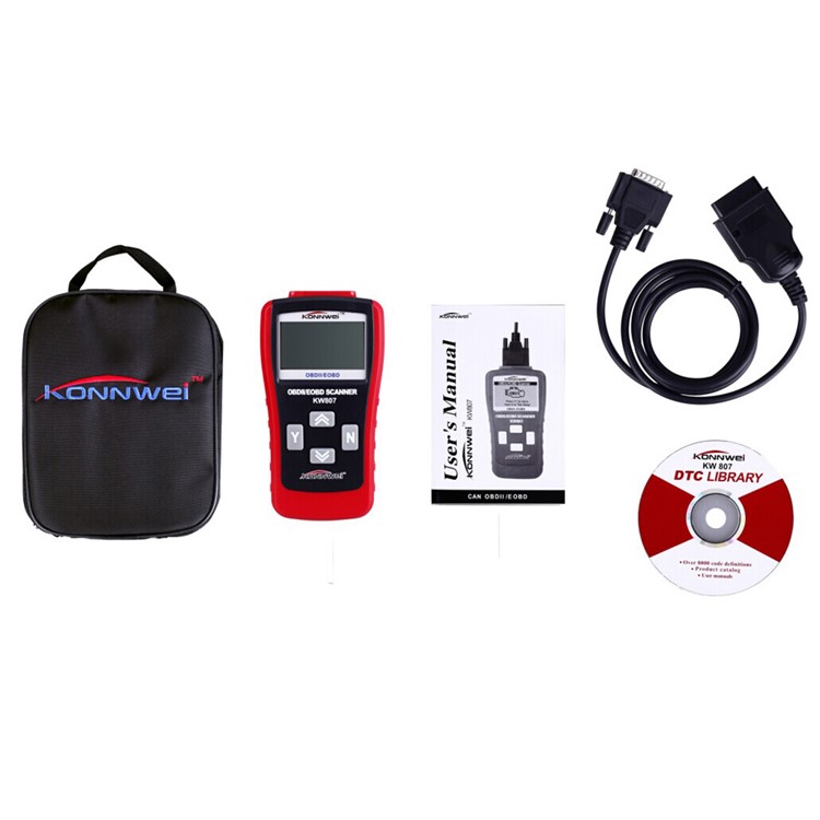 KONNWEI KW807 OBDII EOBD Car Auto Fault Scanner Car Diagnostics Tool Code Scanner (CE)-2