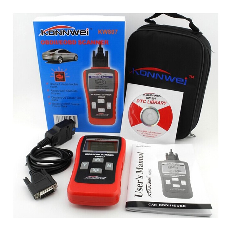 KONNWEI KW807 OBDII EOBD Car Auto Fault Scanner Car Diagnostics Tool Code Scanner (CE)-3