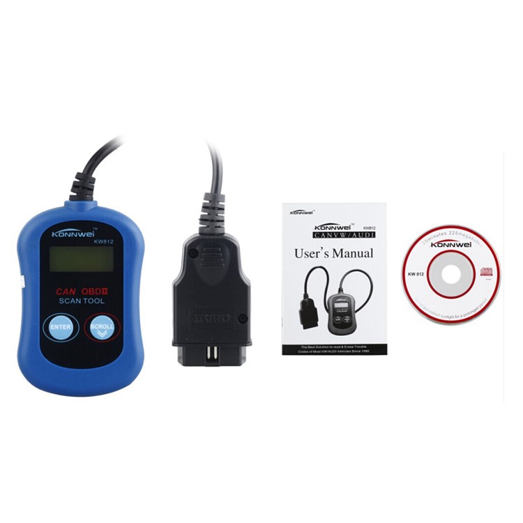 KONNWEI KW812 OBDII LCD Automotive Diagnostic Code Reader Scanner for VW/AUDI-2