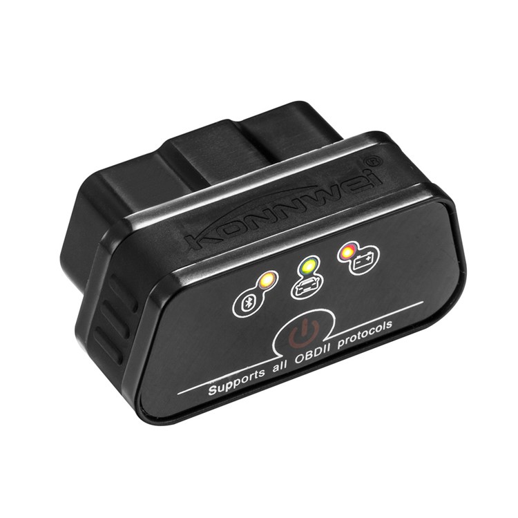 KONNWEI KW901 ELM327 ODB Bluetooth Car Engine Fault Diagnostic Scanner Detector - Black-1