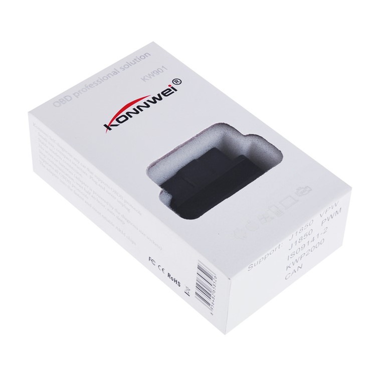 KONNWEI KW901 ELM327 ODB Bluetooth Car Engine Fault Diagnostic Scanner Detector - Black-5