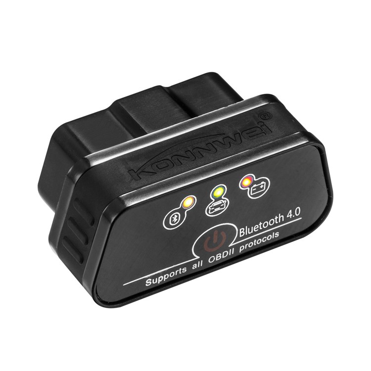 KONNWEI KW901 ELM327 Bluetooth 4.0 ODB II Diagnostic Scanner Detector for iOS - Black-1