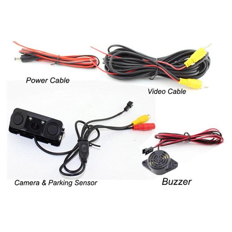 PZ453 4.3-Inch Rear View TFT-LCD Monitor with Rear View Camera Intelligent Parking Assistance System - Black-8