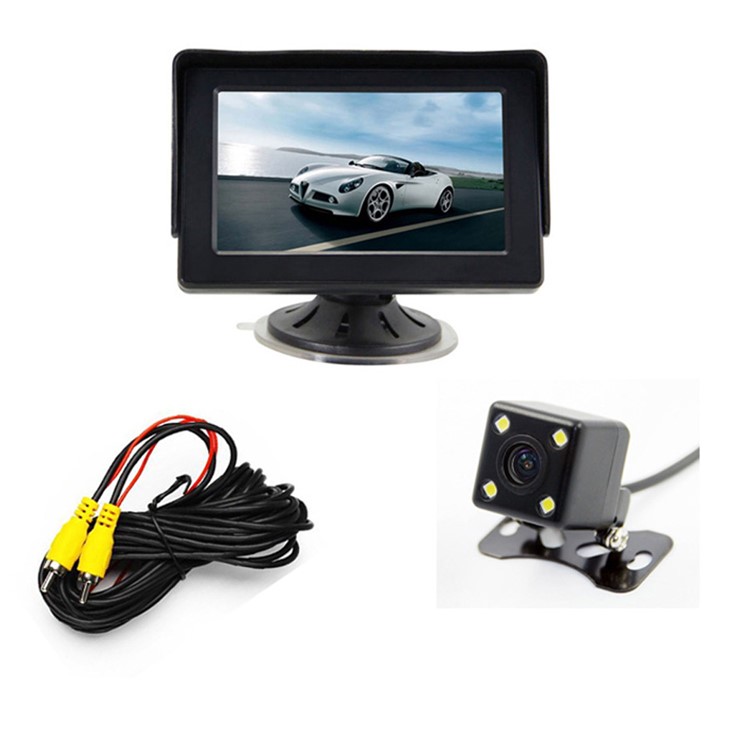 PZ603 4.3 inch Rear View Monitor + Night Vision Camera Intelligent Parking Assistance Kit-1