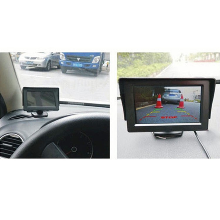 PZ603 4.3 inch Rear View Monitor + Night Vision Camera Intelligent Parking Assistance Kit-2