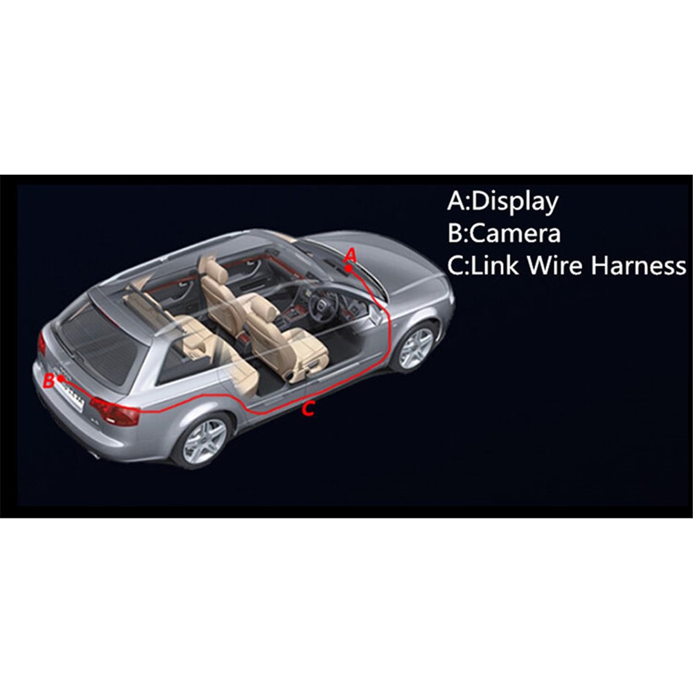 4.3 inch TFT LCD Screen Car Rearview Mirror Display with Back Camera PZ705+PZ402-16