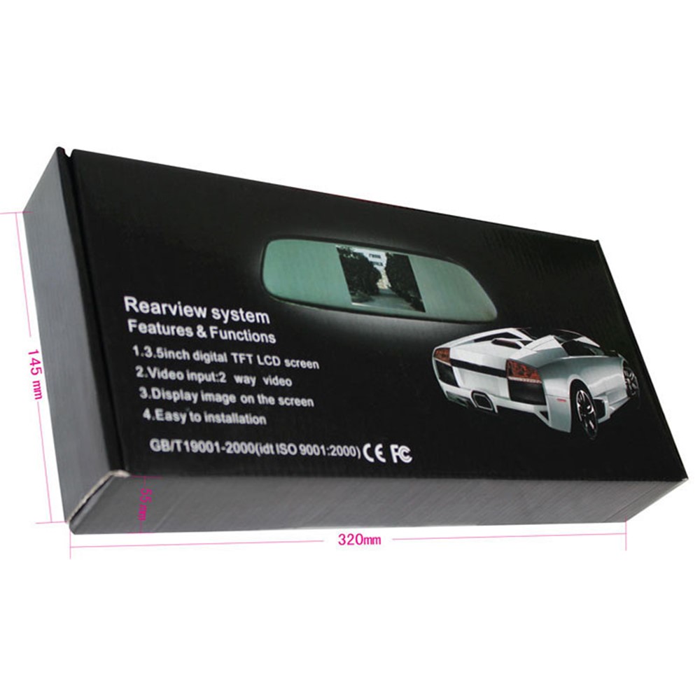 4.3 inch TFT LCD Screen Car Rearview Mirror Display with Back Camera PZ705+PZ402-18