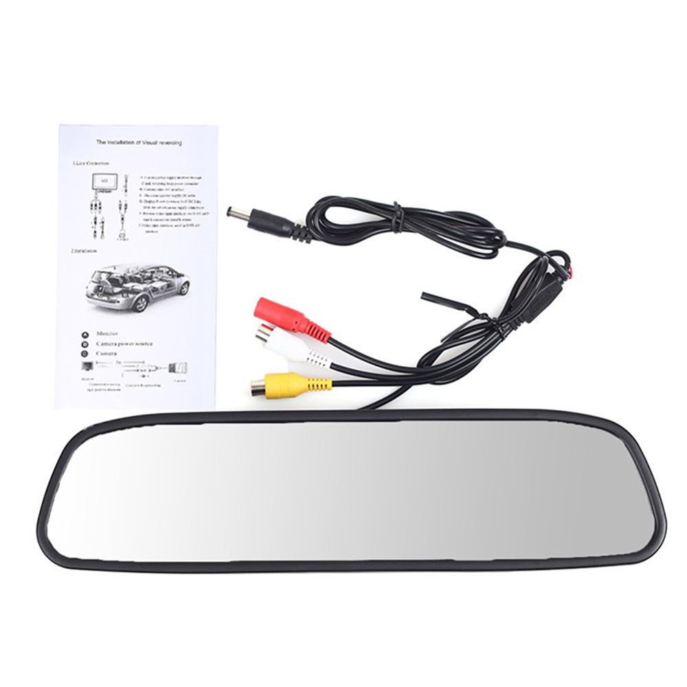 4.3 inch TFT LCD Screen Car Rearview Mirror Display with Back Camera PZ705+PZ402-6