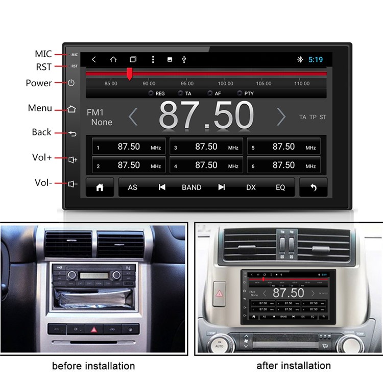 SP-AT2018 Android 8.1 Lecteur Multimédia De Navigation GPS Voiture Intelligente 7 Pouces-9