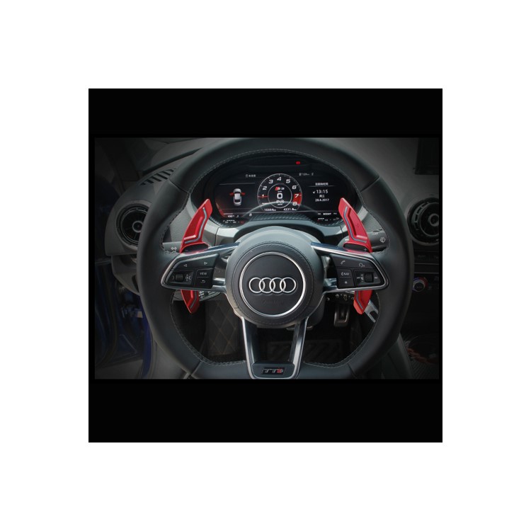 1 Pair Aluminium Alloy Car Steering Wheel Paddle Shifters For Audi