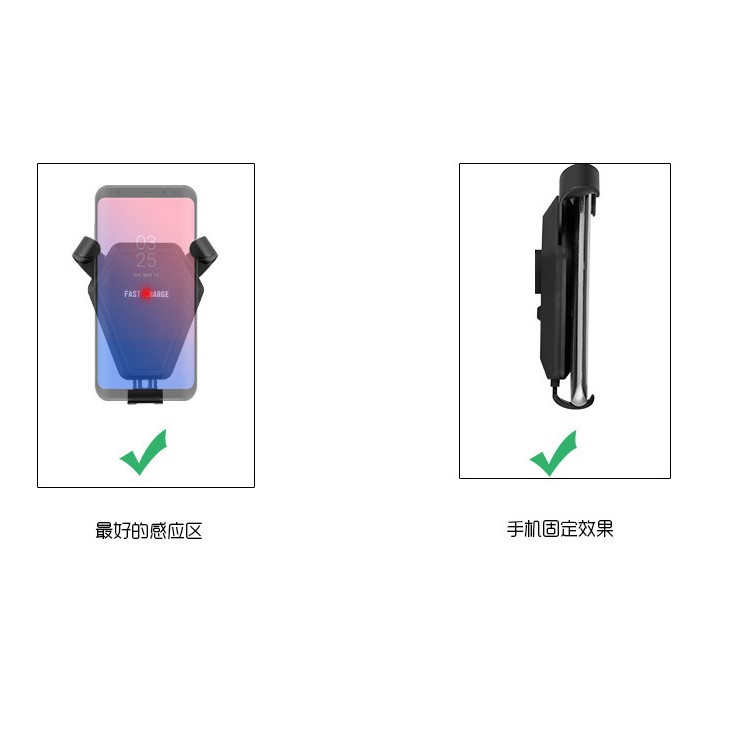 N5-3 Silicone Anti-slip Sucker Qi Wireless Charger with Car Air Vent Mount Holder for iPhone X/8/8 Plus Etc.-10