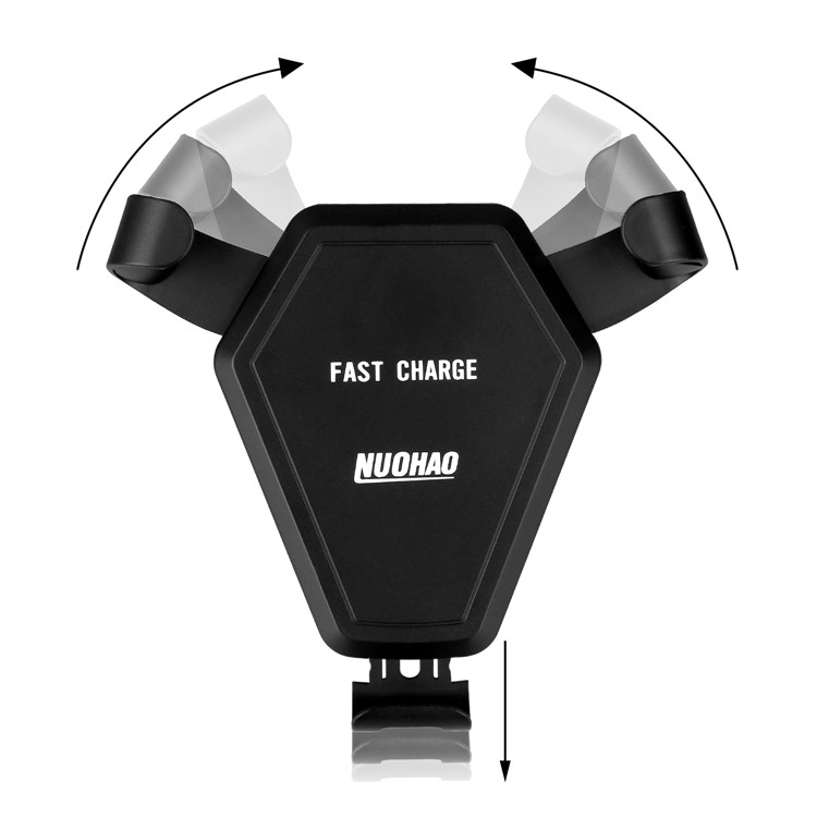 N5-2 Qi Wireless Charging Gravity Air Vent Car Mount Smartphone Holder-10