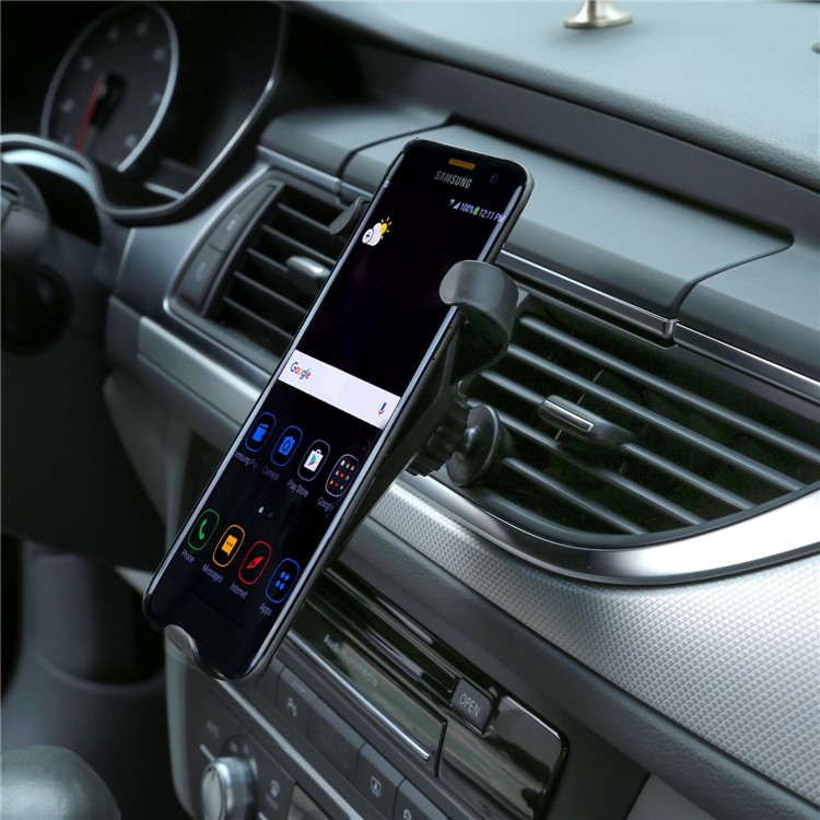 N5-2 Qi Wireless Charging Gravity Air Vent Car Mount Smartphone Holder-12